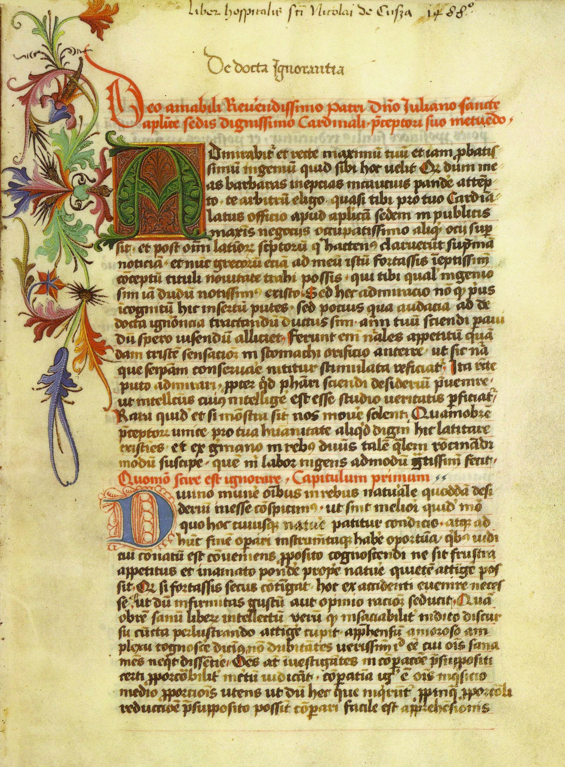 Resultado de imagem para codex cusanus". In: "God and Math