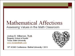 math affections